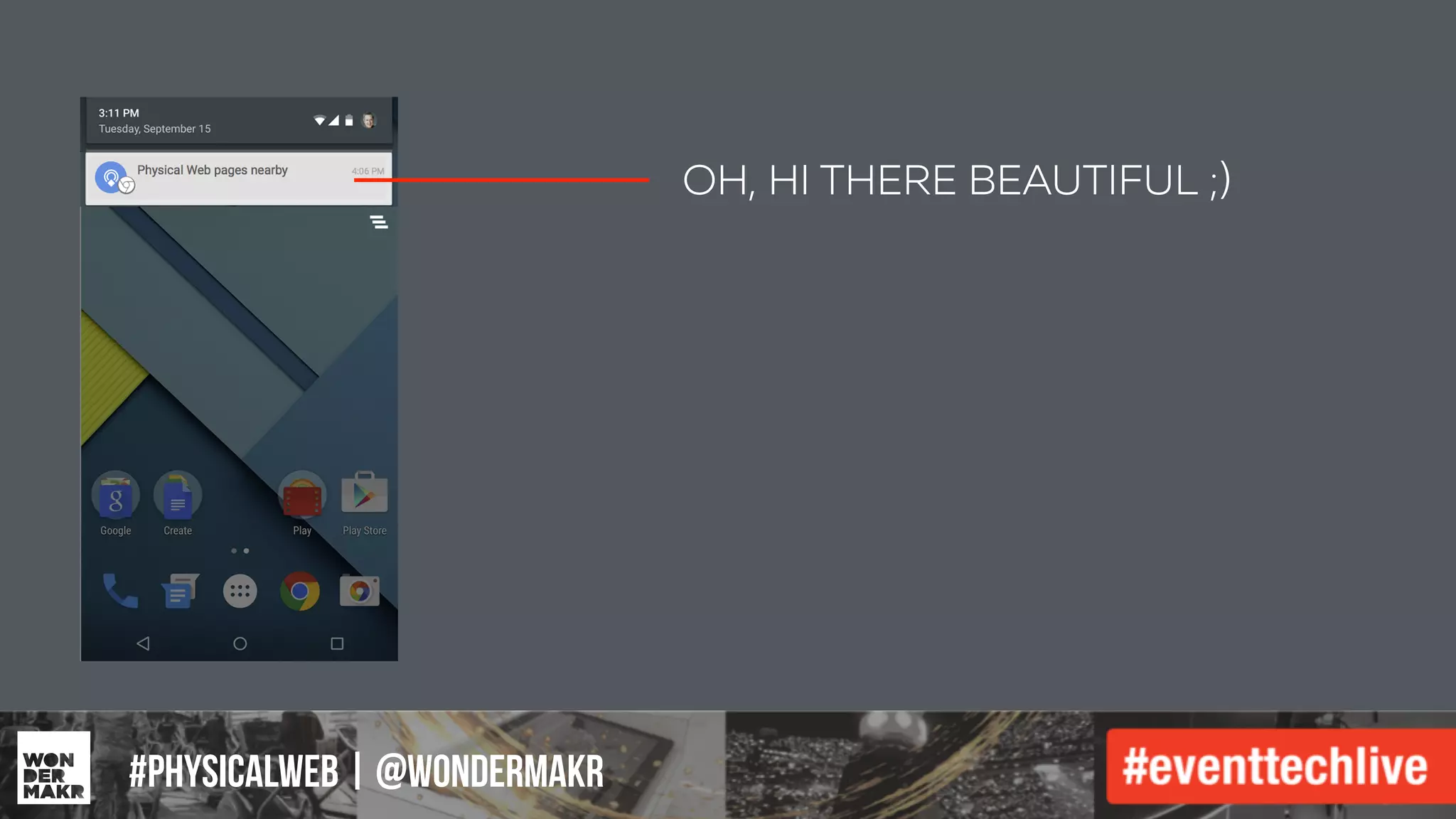 #IFCADC | #INNOVATION#physicalweb | @wondermakr
OH, HI THERE BEAUTIFUL ;)
 