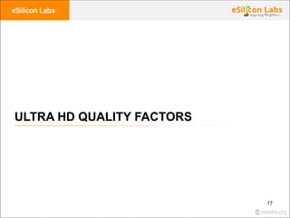 17
ULTRA HD QUALITY FACTORS
 