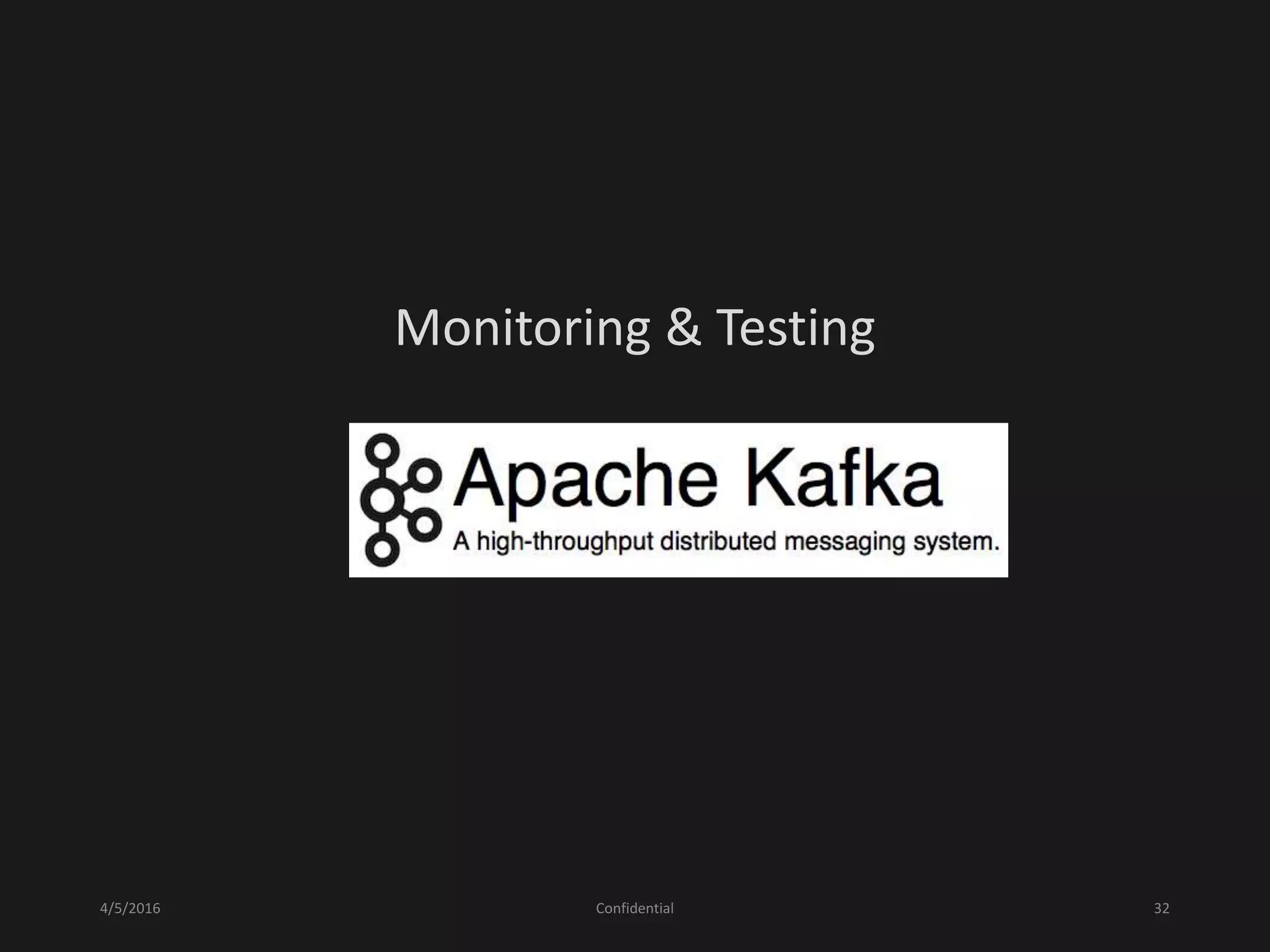 4/5/2016 Confidential 32
Monitoring & Testing
 