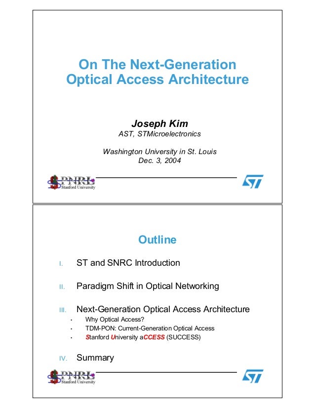 NextGeneration Optical Access Architecture