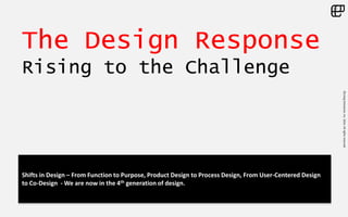 ©LivingEnterprise,Inc.2014.Allrightsreserved
The Design Response
Rising to the Challenge
Shifts in Design – From Function to Purpose, Product Design to Process Design, From User-Centered Design
to Co-Design - We are now in the 4th generation of design.
 