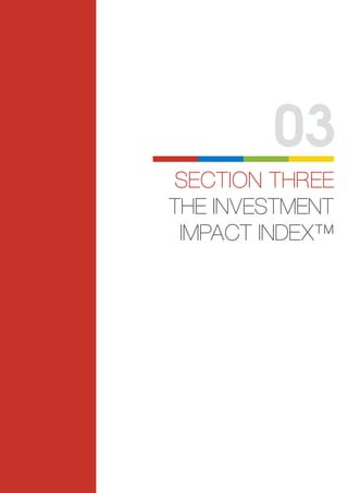 SECTION THREE
THE INVESTMENT
IMPACT INDEX™
03
 