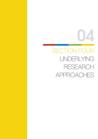 SECTION FOUR
UNDERLYING
RESEARCH
APPROACHES
04
 