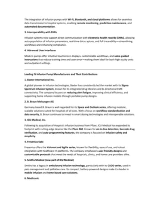 IV Infusion Pump Manufacturers Leading Innovation in Precision Drug ...