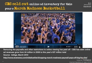 CBS sold out online ad inventory for this                                 Next
                                           ...