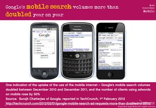 Google’s mobile   search volumes more than                                  Next
                                         ...