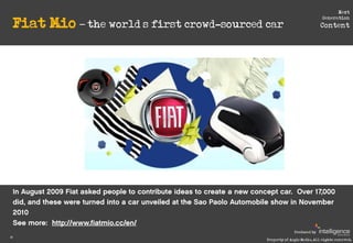 Next

     Fiat Mio – the world’s first crowd-sourced car
                                                                ...