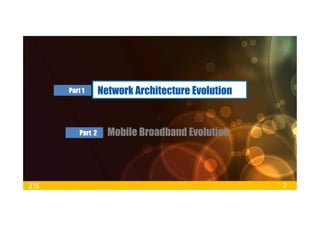 2
Part 1
Part 2
Network Architecture Evolution
Mobile Broadband Evolution
 