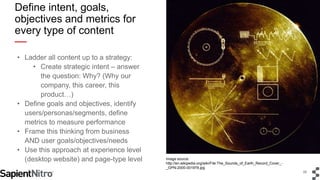 25 
Define intent, goals, 
objectives and metrics for 
every type of content 
Image source: 
http://en.wikipedia.org/wiki/...