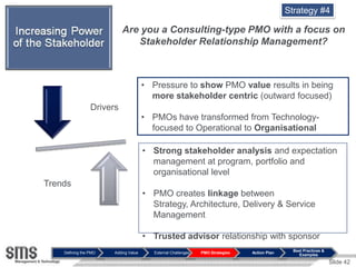Strategy #4

                                 Are you a Consulting-type PMO with a focus on
                              ...