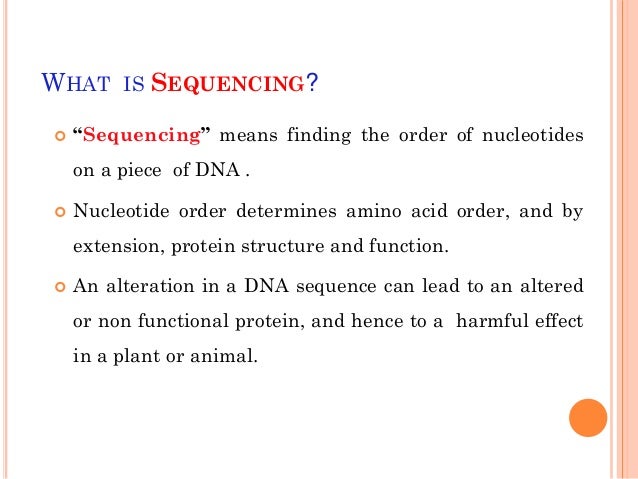 Next generation sequencing