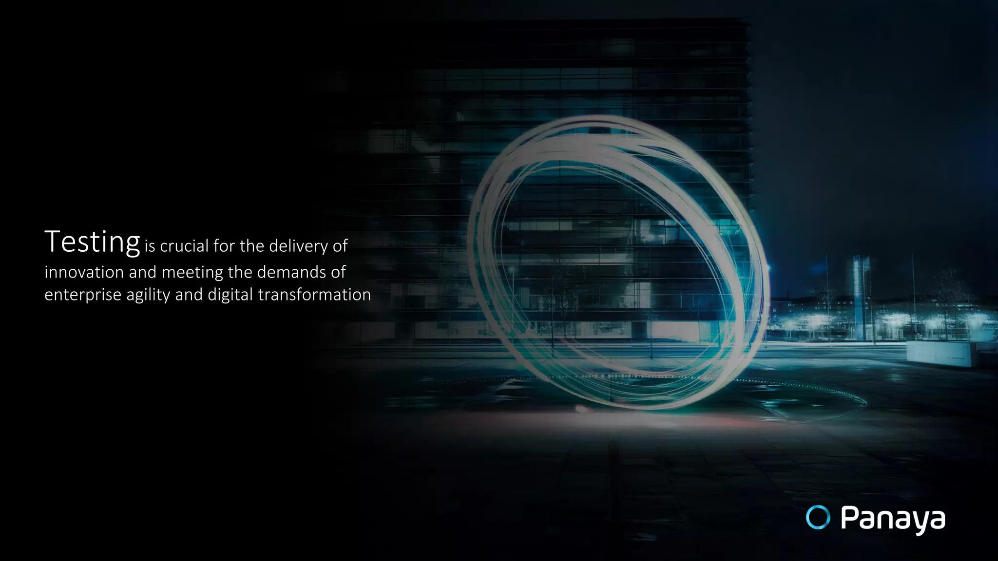 Testingis crucial for the delivery of
innovation and meeting the demands of
enterprise agility and digital transformation
 