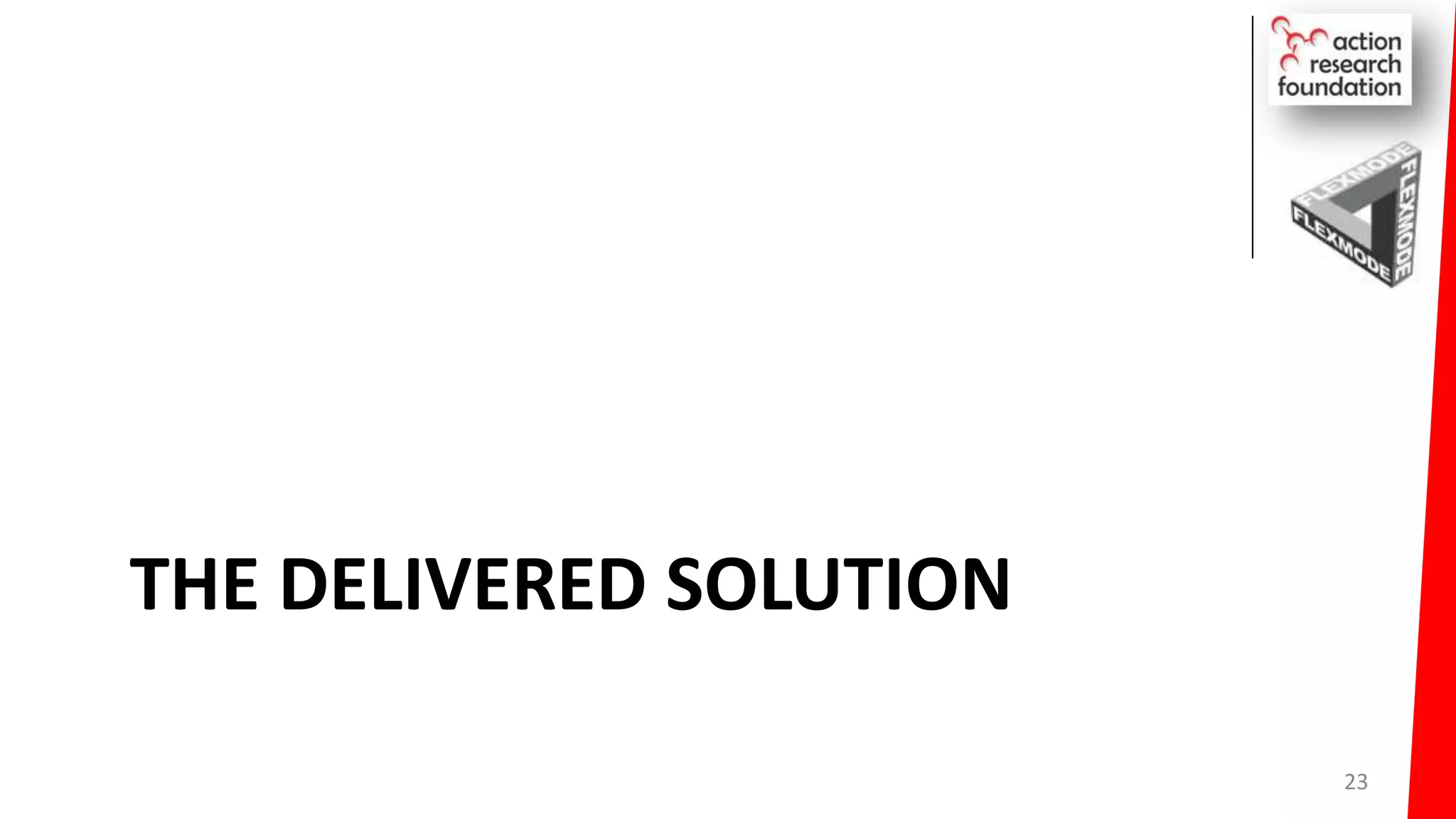 THE DELIVERED SOLUTION
23
 