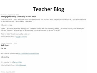 Teacher Blog 