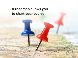 A roadmap allows you
to chart your course
 