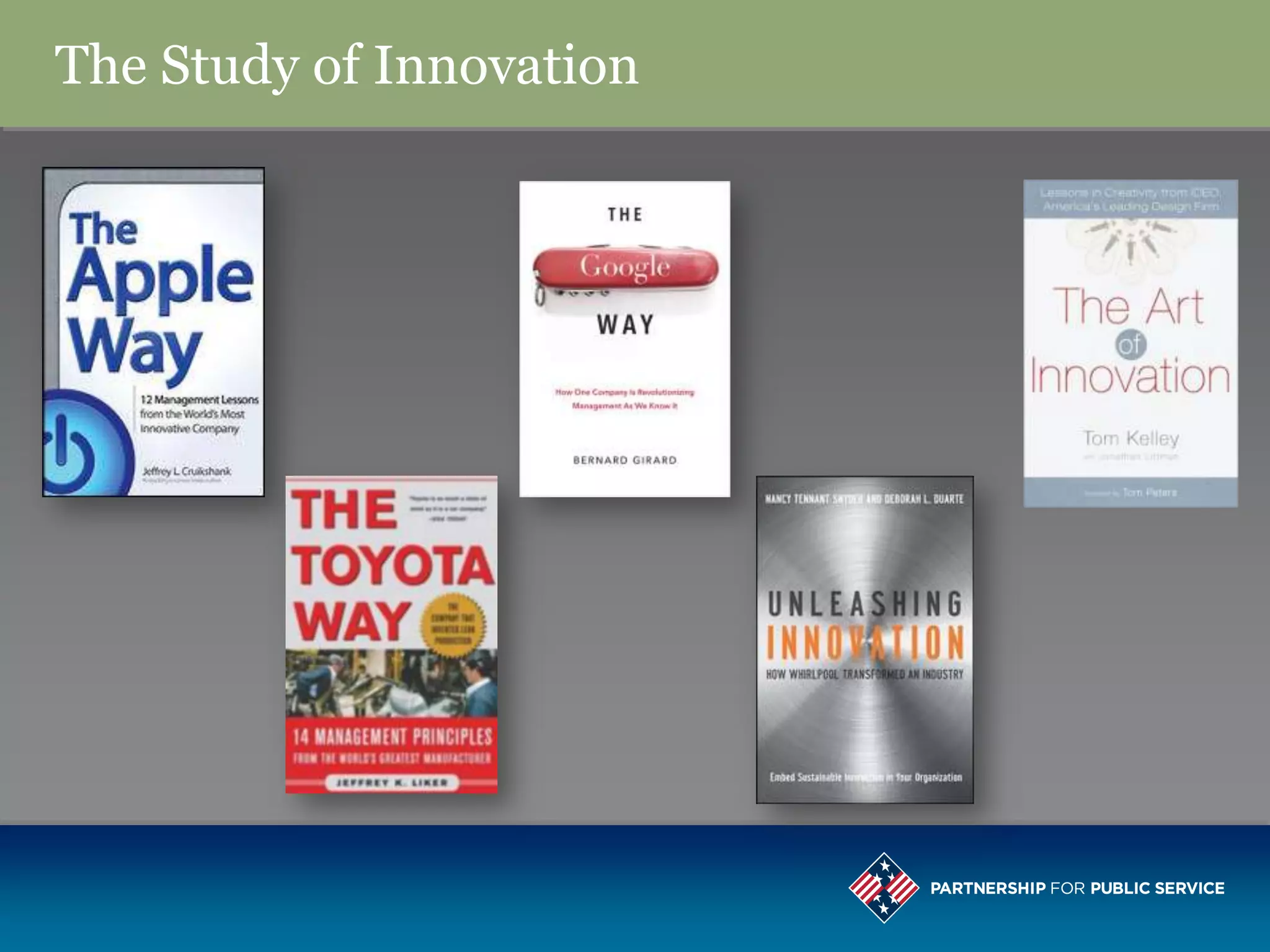 The Study of Innovation
 