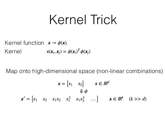 Kernel Trick Kernel function Kernel