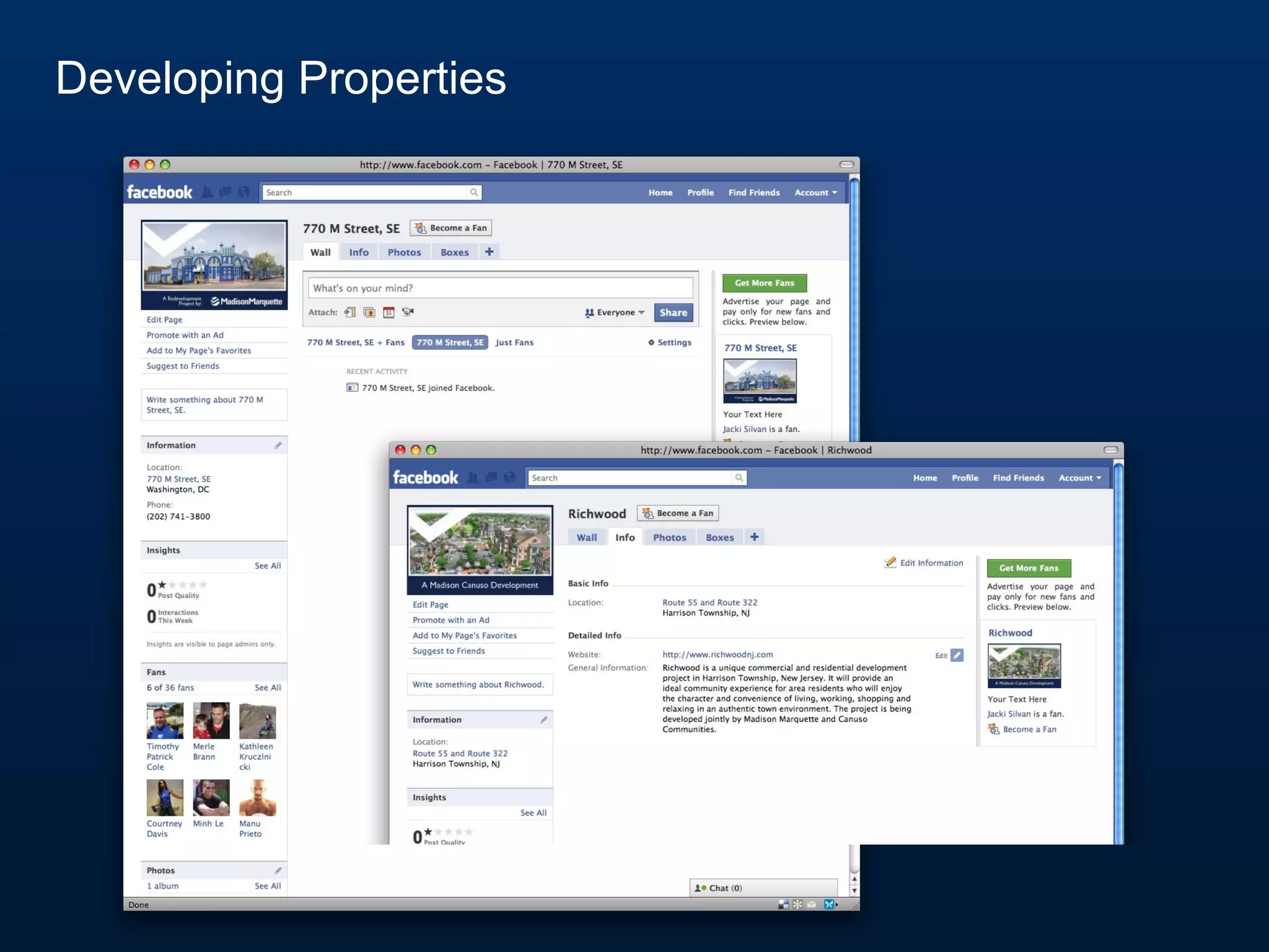 Developing Properties