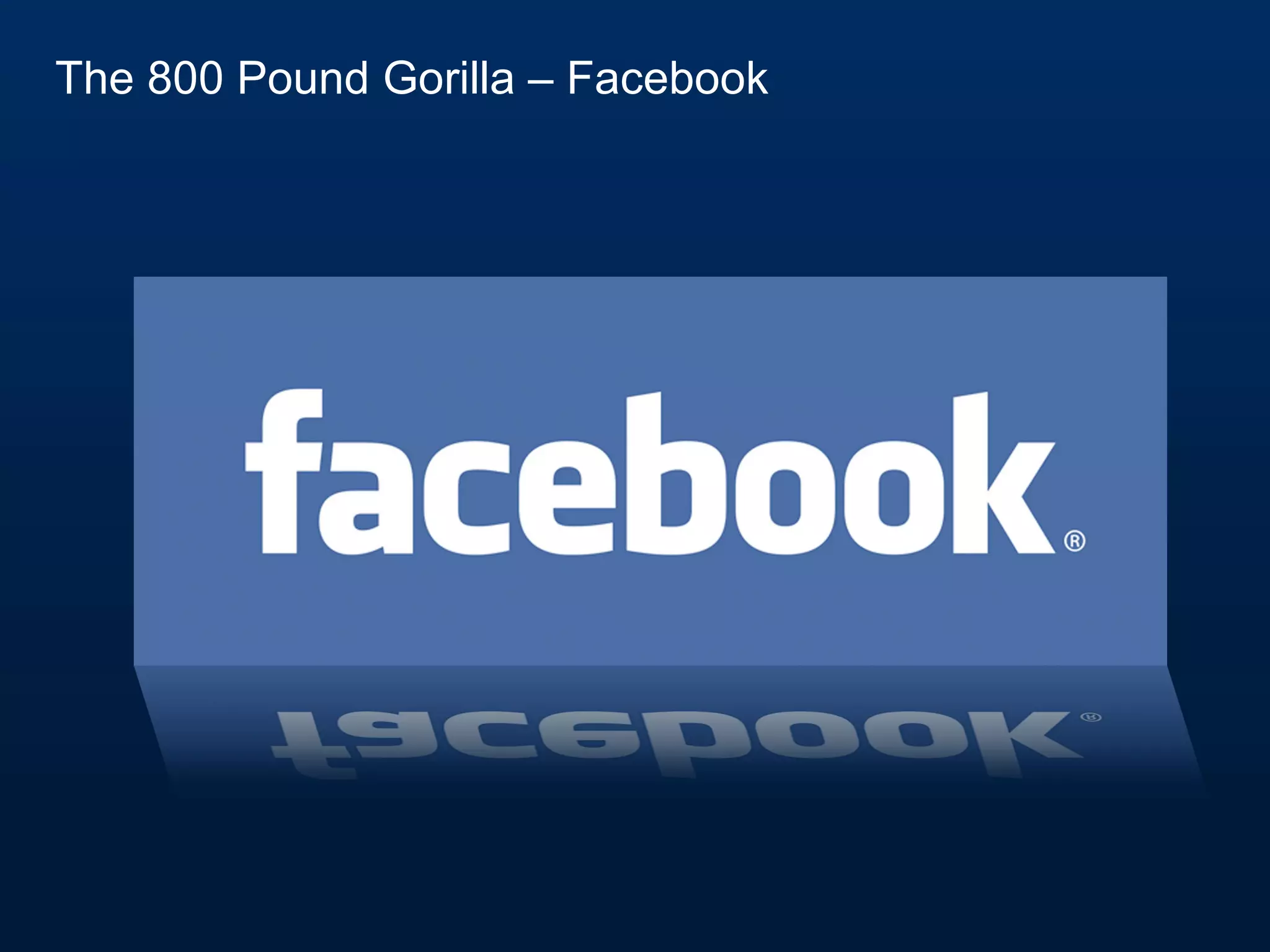The 800 Pound Gorilla – Facebook