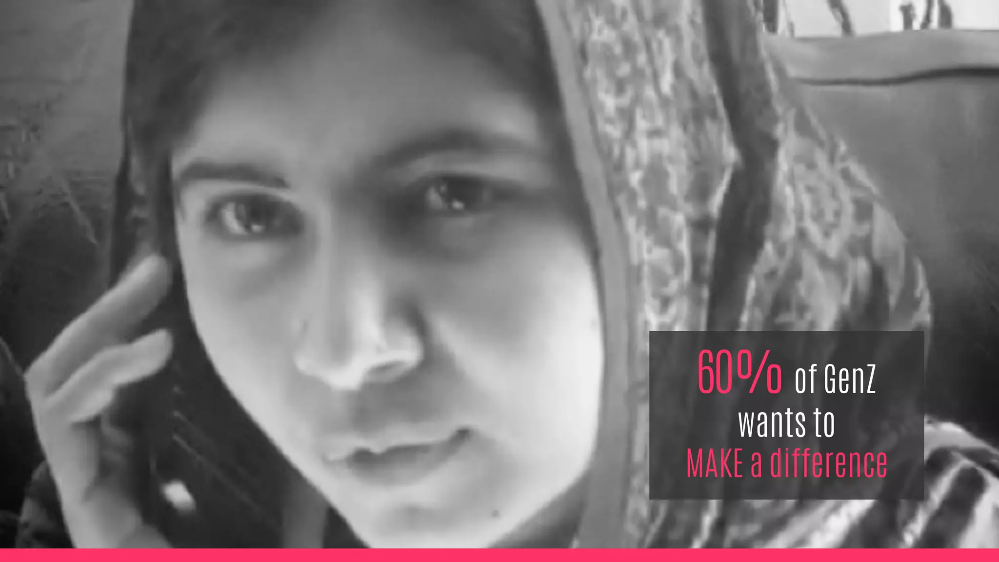 60% of GenZ
wants to
MAKE a difference
 