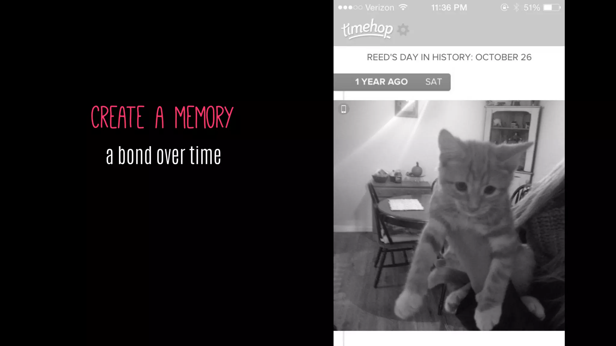 Create a memory
a bond over time
 