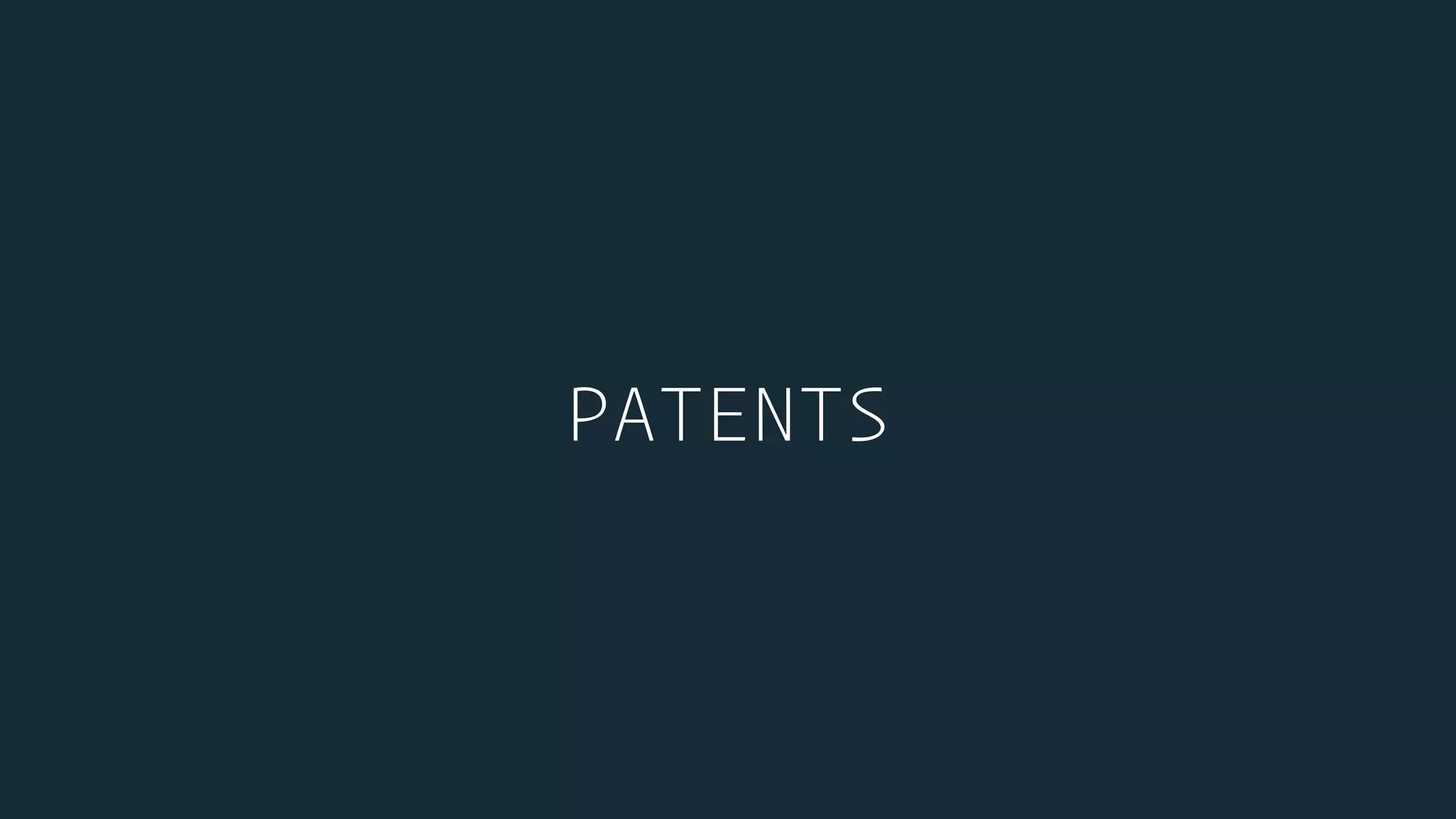PATENTS
 