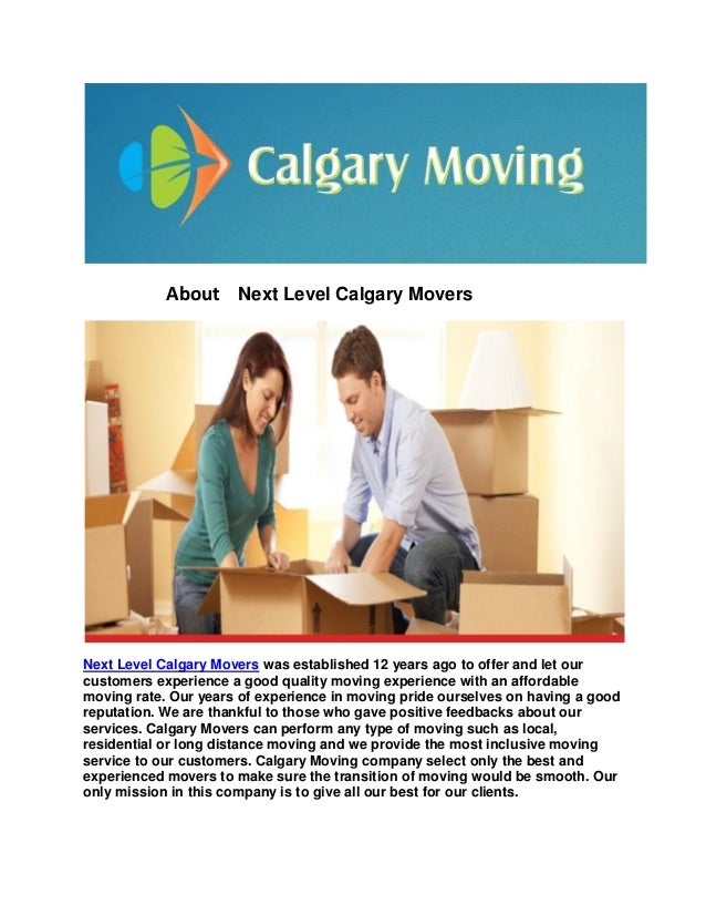 Next level calgary movers