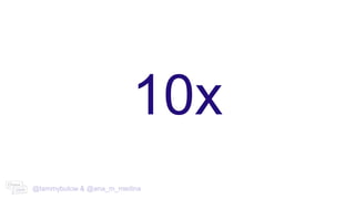10x
@tammybutow & @ana_m_medina
 