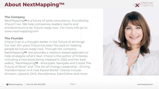 @nextmapping Text me: 604.340.4700 nextmapping.com
The Company


NextMapping™ is a future of work consultancy. Founded by
...