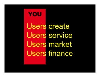 Users create
Users service
Users market
Users finance
YOU
 