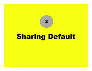 Sharing Default
2
 