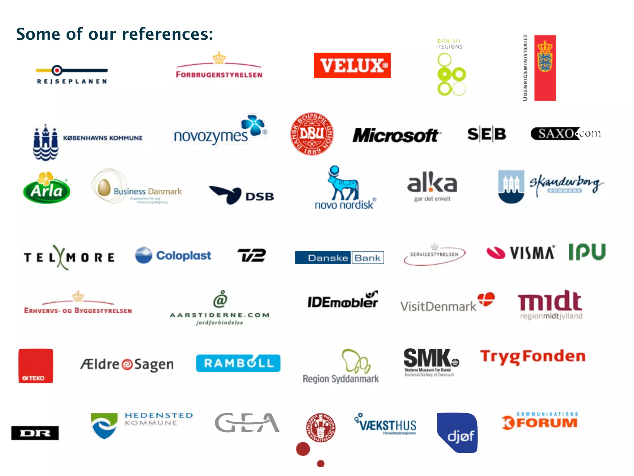 Some of our references:
 