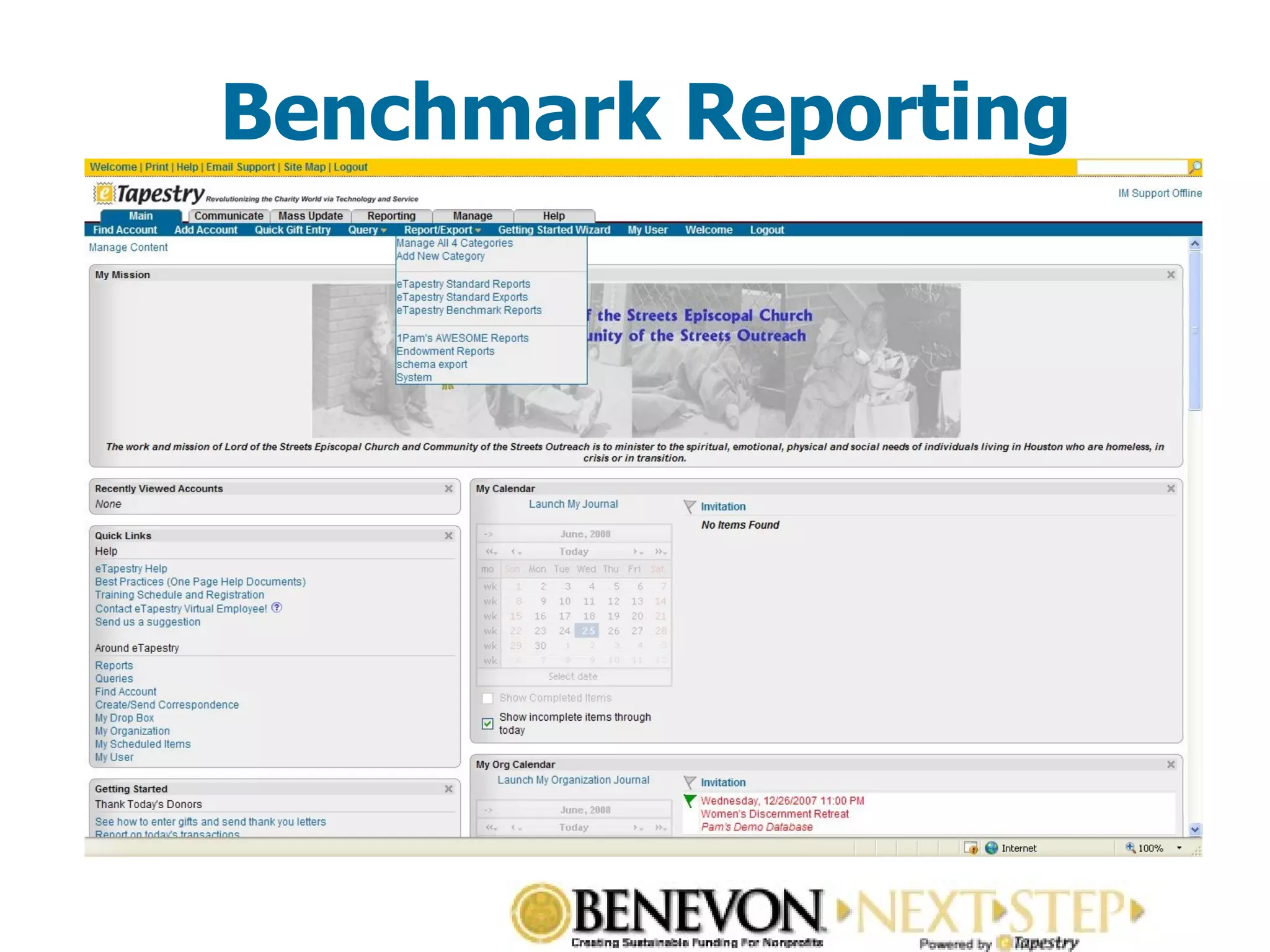 Benchmark Reporting 