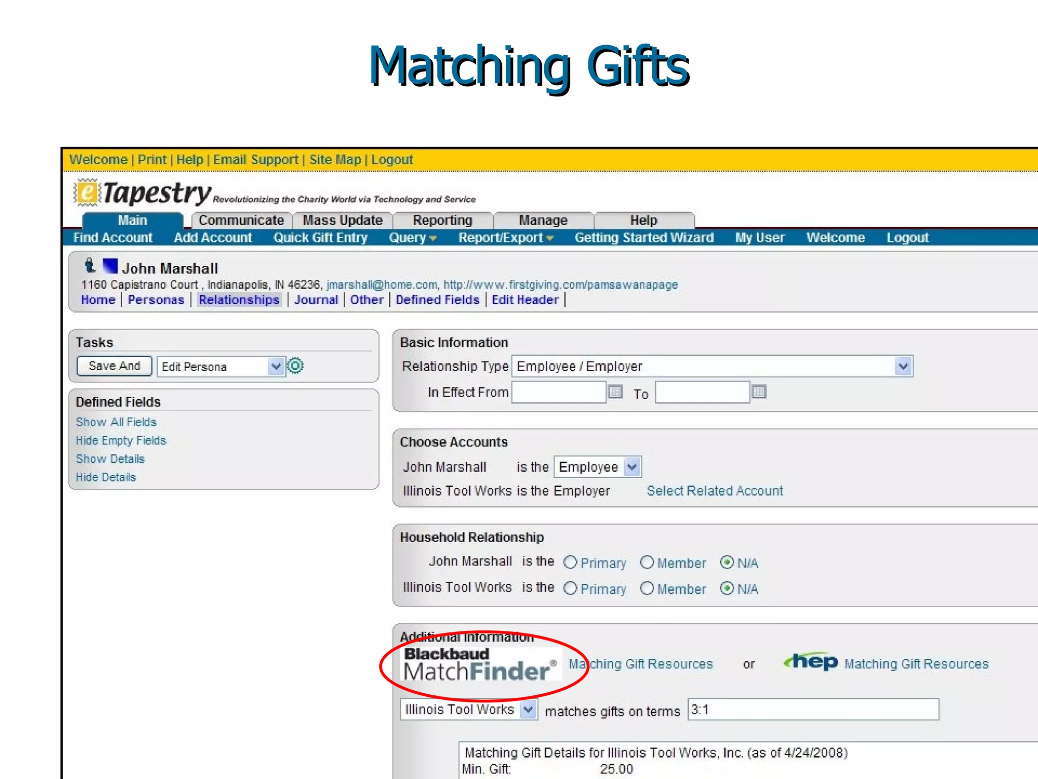 Matching Gifts 