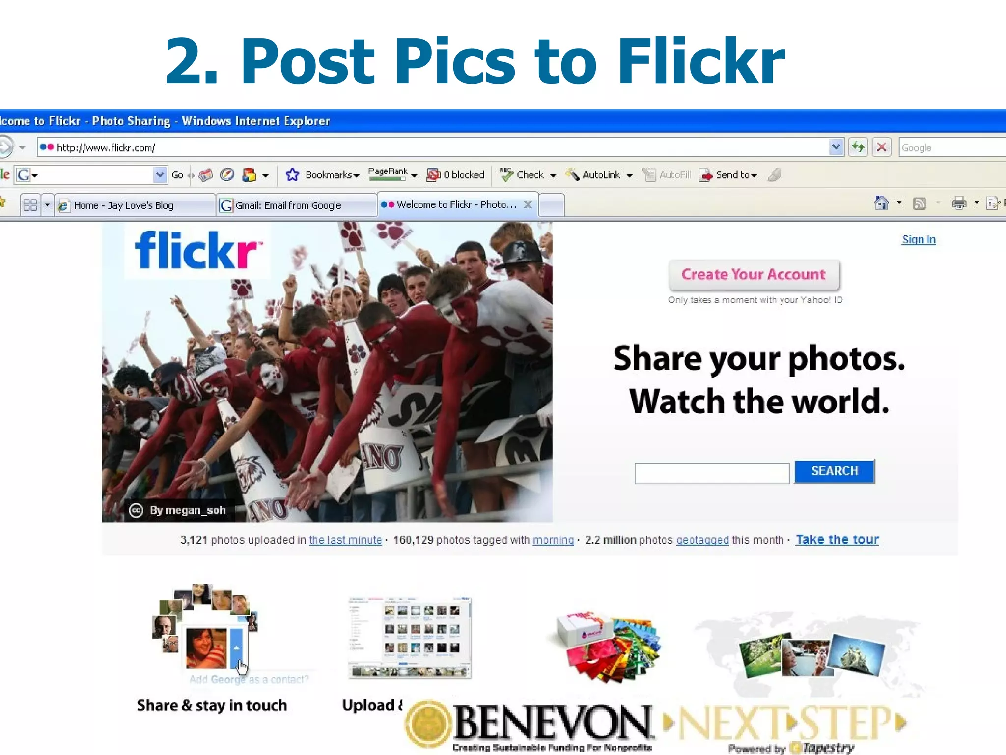 2. Post Pics to Flickr 