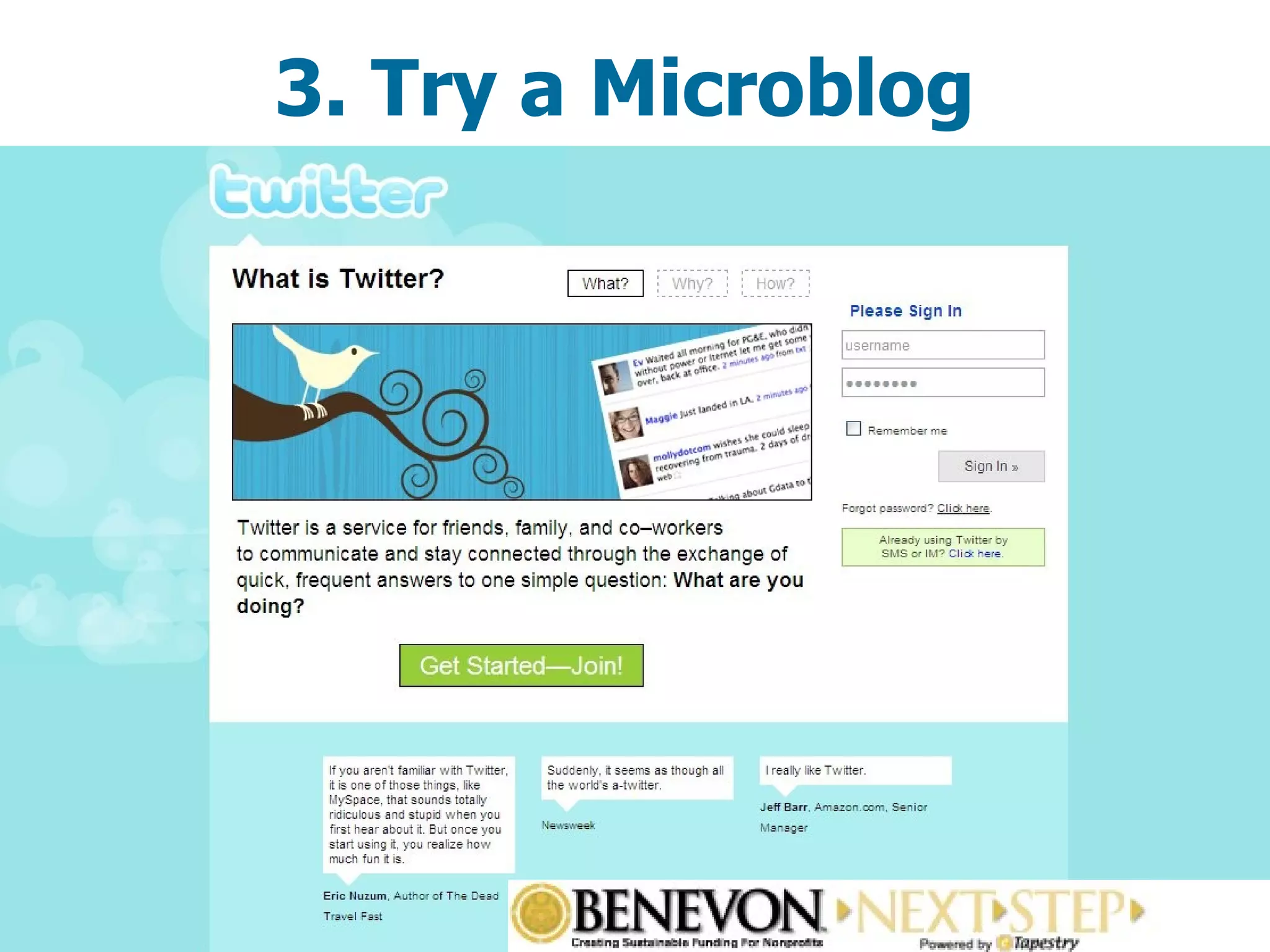 3. Try a Microblog 