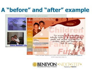 A “before” and “after” example  