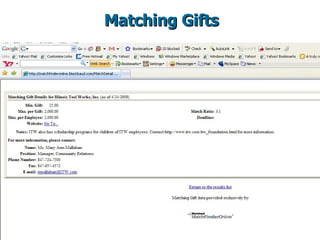 Matching Gifts 