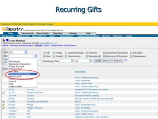 Recurring Gifts 