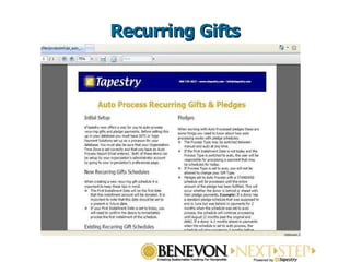 Recurring Gifts 