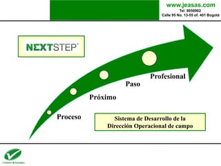 Proceso
Próximo
Paso
Profesional
Sistema de Desarrollo de la
Dirección Operacional de campo
 