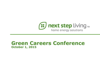 Green Careers Conference
October 1, 2015
 