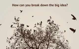How can you break down the big idea?
 