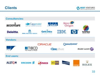 Clients Consultancies: Vendors: End users: 