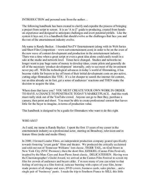The Producer Handbook