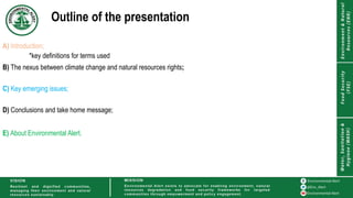 The nexus between Climate change and natural resources rights. What ...