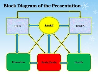 Block Diagram of the Presentation SAARCBSSFAHRDEducationBrain DrainHealth