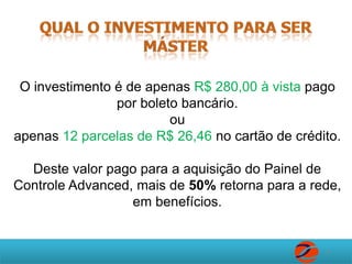 ETAPA 2 - ASSOCIADO MÁSTER- Profissionalizando o seu negócio. Otimizando sua rede de contatos.