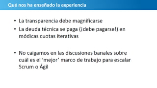 Qué nos ha enseñado la experiencia
 