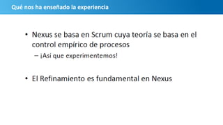 Qué nos ha enseñado la experiencia
 